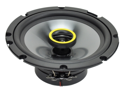 CMC-65 6.5-inch coaxial car speaker with 40W RMS power, 87dB sensitivity, 60Hz–20kHz frequency response, steel basket, ferrite magnet, copper dome tweeter, and polypropylene cone.