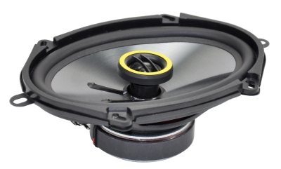CMC-68 6x8-inch coaxial car speaker with 45W RMS power, 88dB sensitivity, 50Hz–20kHz frequency response, ferrite magnet, copper dome tweeter, and polypropylene cone.