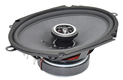 CMG68 6x8-inch coaxial car speaker with 55W RMS, 50Hz–20kHz frequency response, 89dB sensitivity, 1.25-inch voice coil, and 25mm silk dome tweeter.