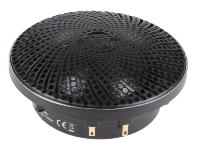 CP3M Midrange Speaker – Front View with Textured Protective Grill, 2" Voice Coil, 100W RMS, 8 Ohms Impedance, High-Frequency Clarity