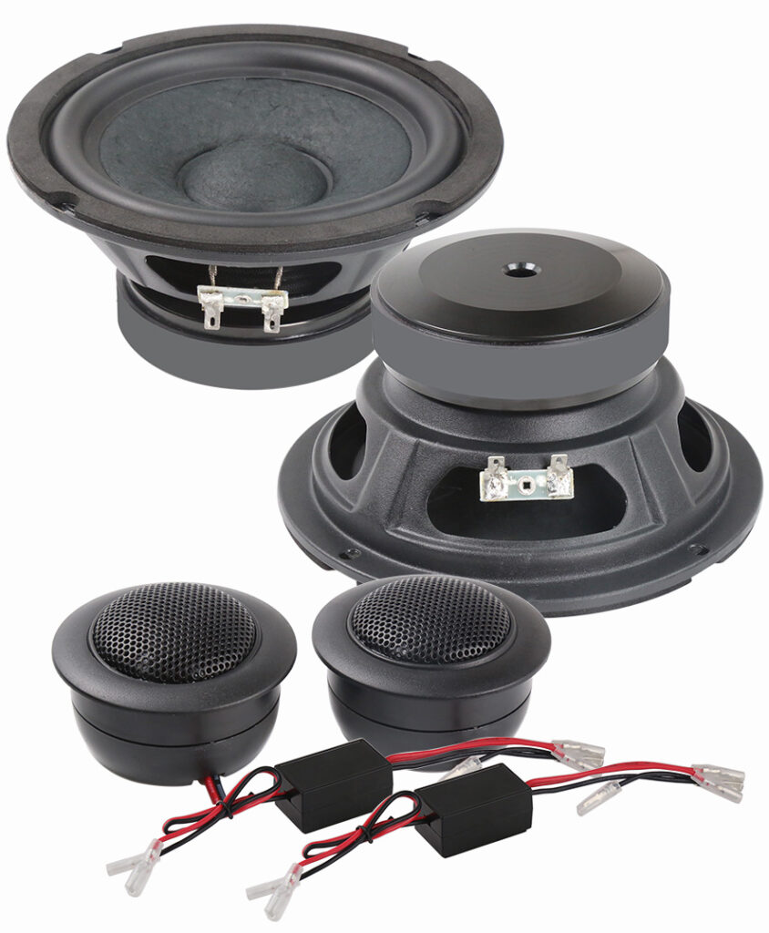 CMPE65G3 6.5-Inch Component Speaker Kit with 75W RMS Woofer, 1" Silk Dome Tweeters, and 2-Way Passive Crossover – High Clarity Car Audio Setup