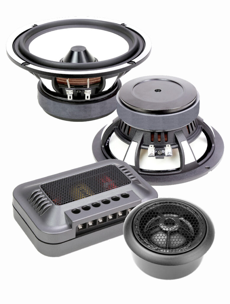 CPM652G1 6.5-Inch Component Speaker System – 150W RMS Woofer with 1.5" Voice Coil, Dome Tweeter, and Stylish 2-Way Crossover – High-Sensitivity Car Audio Upgrade