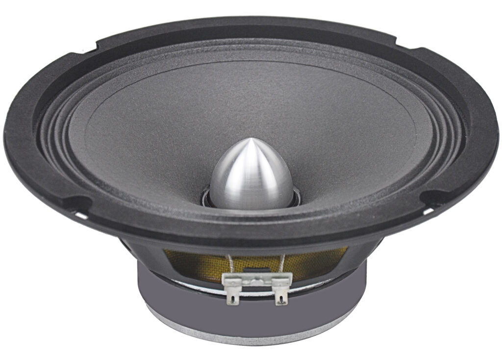 MS82 8-Inch Midrange Speaker – 150W RMS, 1.5” Voice Coil, High-Sensitivity 4-Ohm Driver with Aluminum Phase Plug for Powerful Midrange Performance