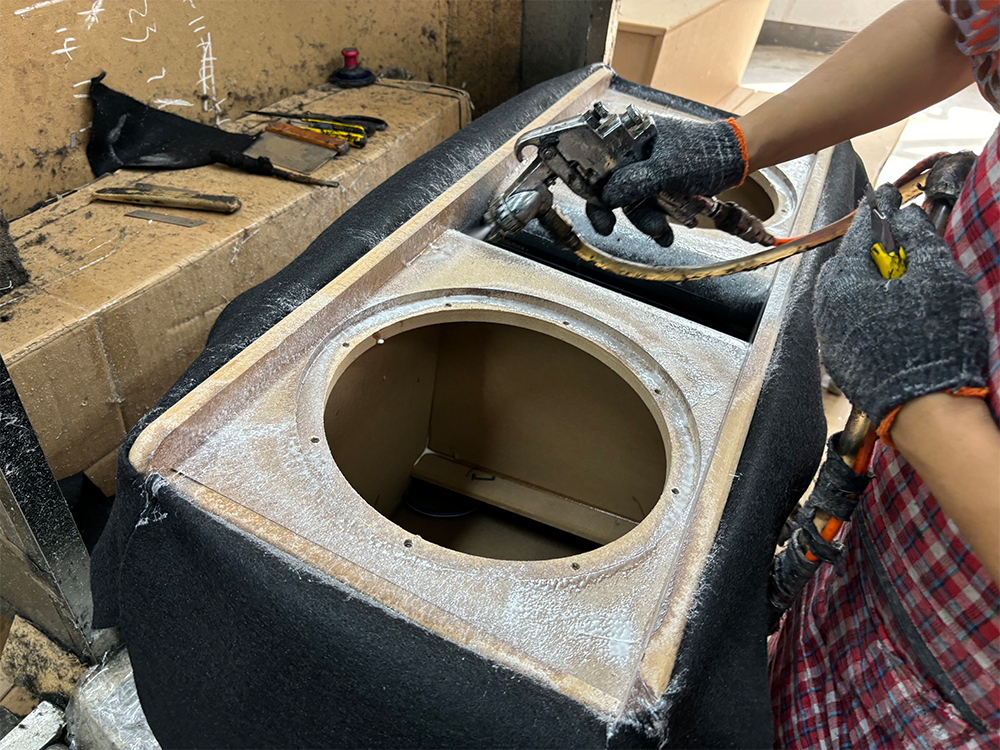 Custom Subwoofer Box Finishing